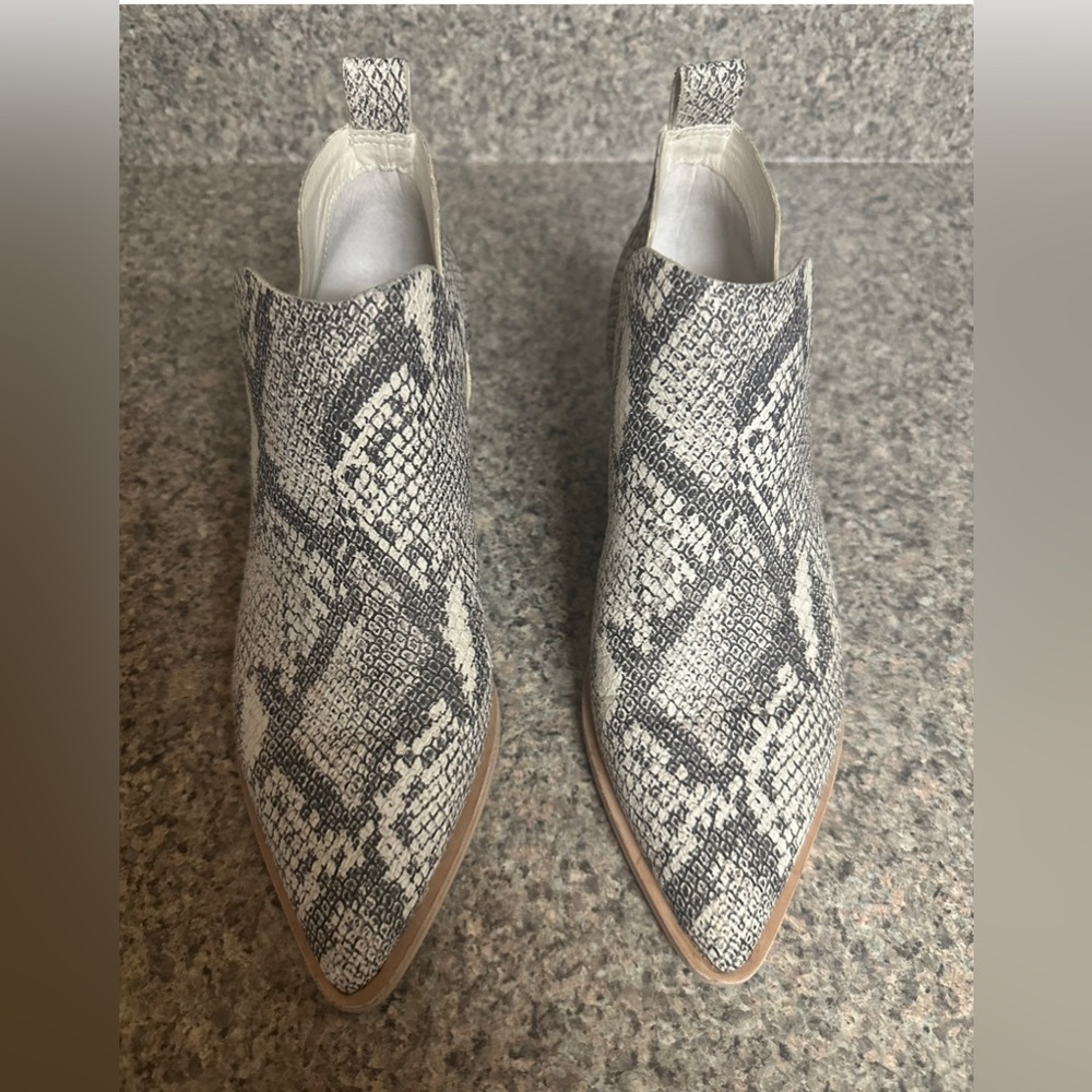 Dolce Vita Snakeskin booties.